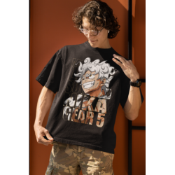 T SHIRT anime nika gear 5  NOIR AVEC UN DESIGN MODERN FIT ET STYLE UNIQUE