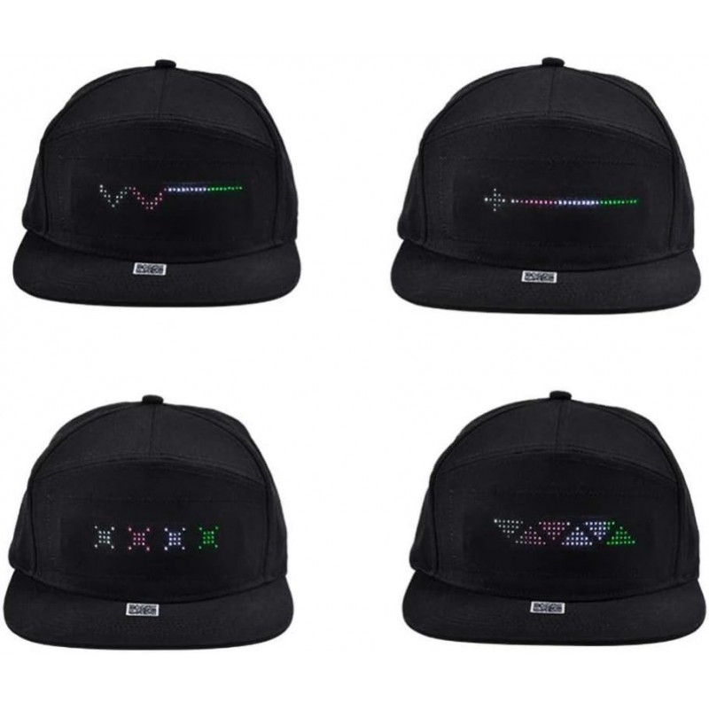 NA Casquette de baseball intelligente Bluetooth avec écran LED contrôlé par application sur téléphone portable - Pour fête,