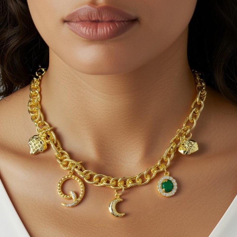 Acier inoxydable - un collier remarquable et époustouflant, un mélange parfait de design audacieux et d'élégance luxueuse